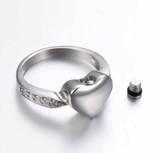 Silver Urn Ashes Ring - Inscripture - Memorial Jewellery - Ashes Jewellery