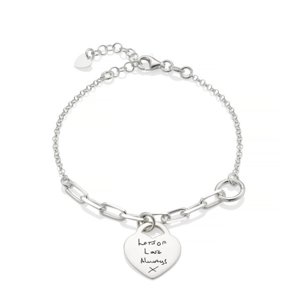 Silver Demi Chain Handwriting Bracelet - Handwriting Jewellery