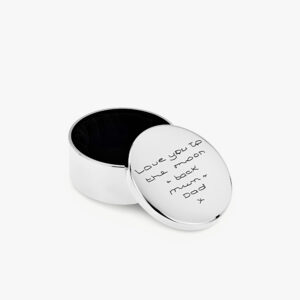 Round Handwriting Engraved Trinket Box | Inscripture - Memorial Gifts