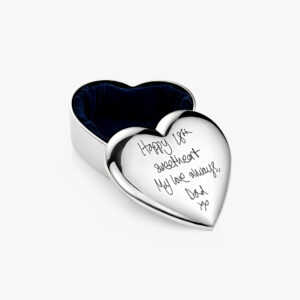 Handwriting Engraved Heart Trinket Box | Inscripture - Memorial Gifts