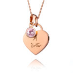 Rose Gold Birthstone Necklace_71382
