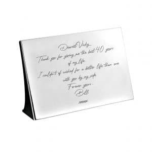Silver Handwriting Plaque - Inscripture