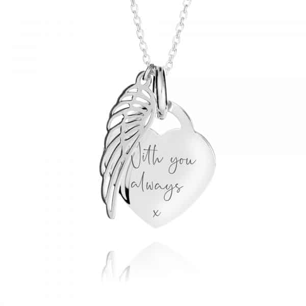 Angel Wing Memorial Necklace - Inscripture