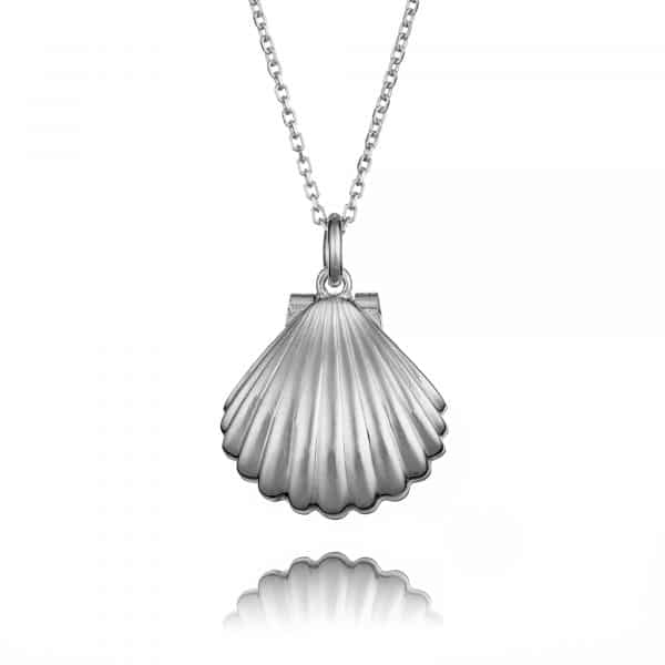 Silver Clam Shell Necklace - Inscripture