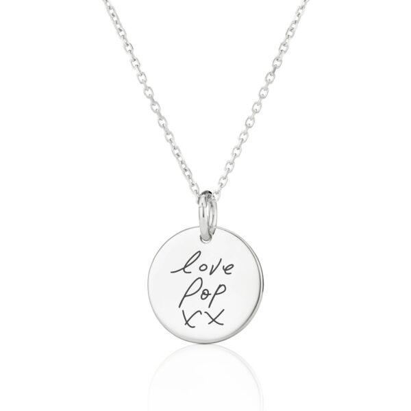 New Disc Handwriting Necklace