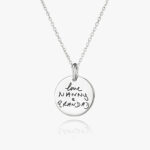 Disc Handwriting Necklace - Handwriting Jewellery - Memorial Jewellery - Inscripture