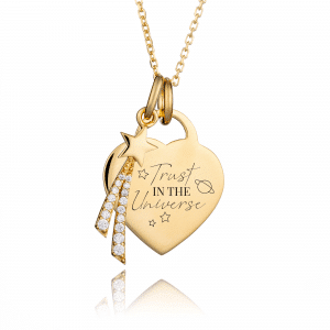 Gold Trust In The Universe Necklace - Manifesting - Inscripture