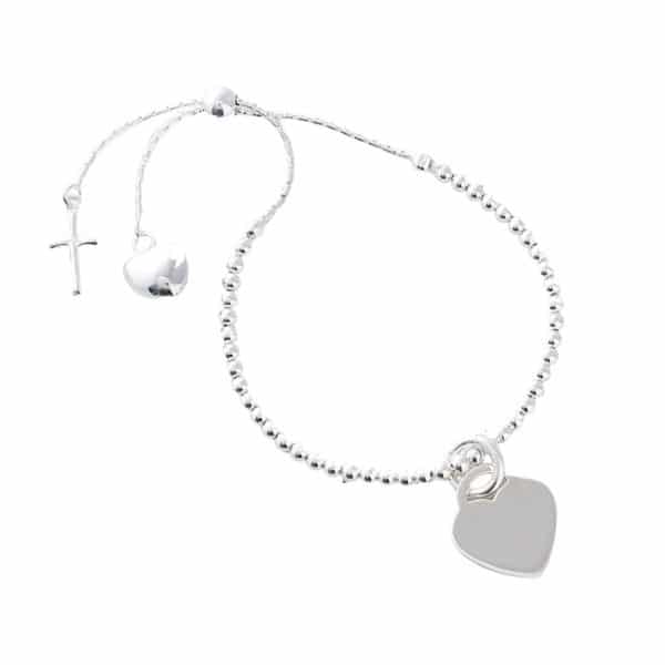 Heart & Cross Memorial Bracelet - Memorial Jewellery - Inscripture