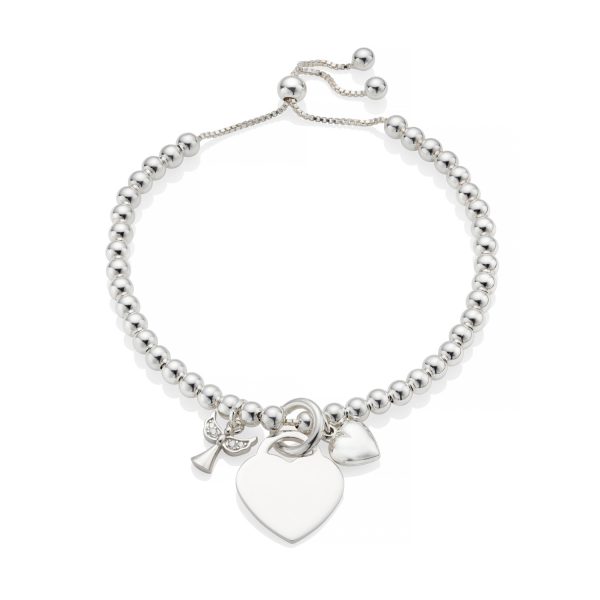 Silver Heart Angel Memorial Bracelet - Inscripture