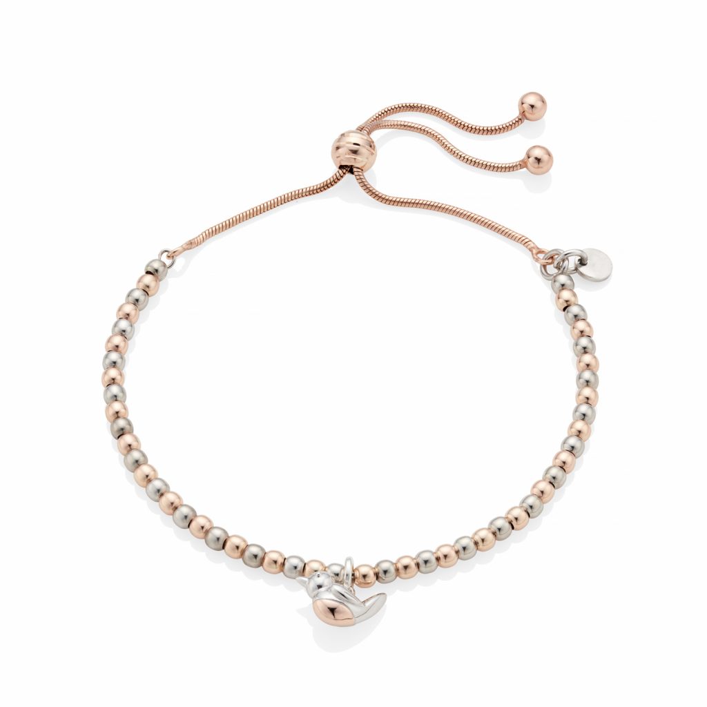 Two Tone Robin Slider Memorial Bracelet - Memorial Jewellery - Inscripture