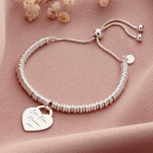 Silver Sweetie Handwriting Bracelet - Handwriting Jewellery - Memorial Jewellery - Inscripture