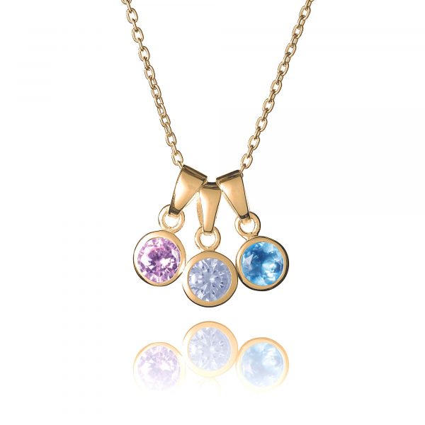 Gold Family Birthstone Necklace - Birthstone Jewellery