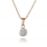 Rose Gold April Birthstone Necklace - Birthstone Jewellery - Inscripture