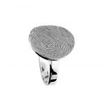 Sterling Silver Fingerprint Ring - Fingerprint Jewellery - Inscripture