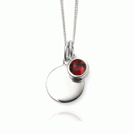 Personalised Pendant Birthstone Necklace - Birthstone Jewellery - Inscripture