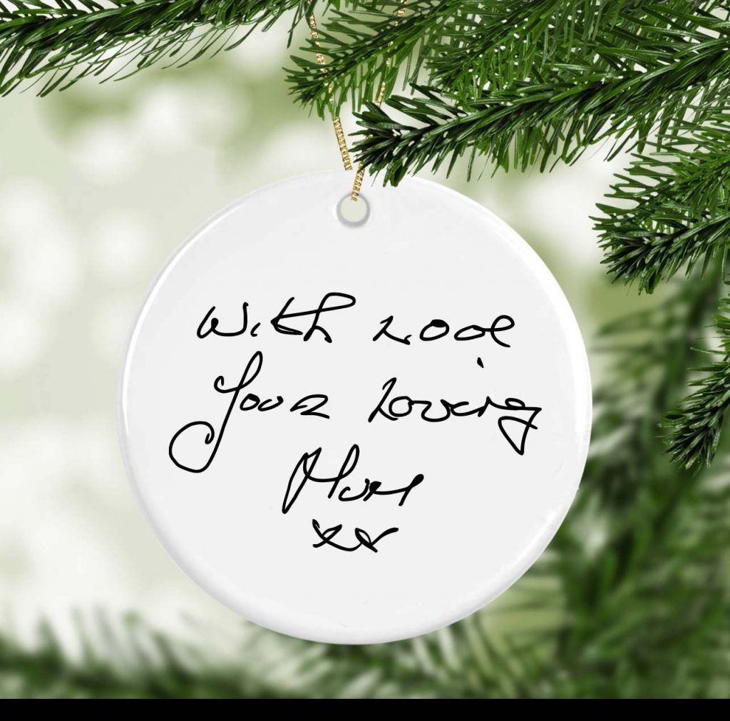 Handwriting Christmas Decoration - Memorial Gift - Inscripture