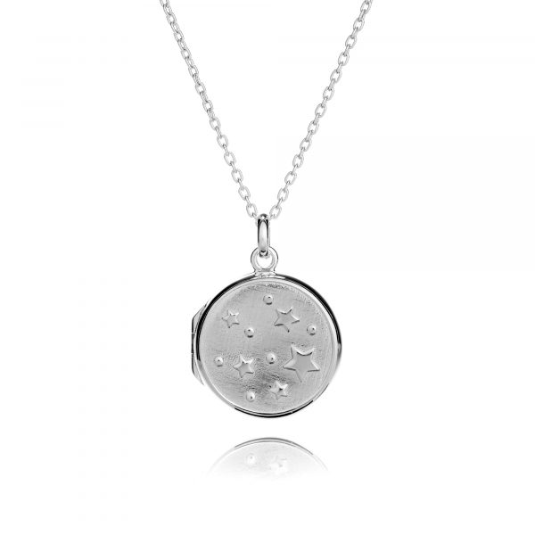 Silver Star FIngerprint Locket - Fingerprint Jewellery - Inscripture