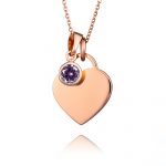Rose Gold June Personalised Birthstone Necklace - Birthstone Jewellery - Inscripture