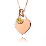 Rose Gold November Personalised Birthstone Necklace