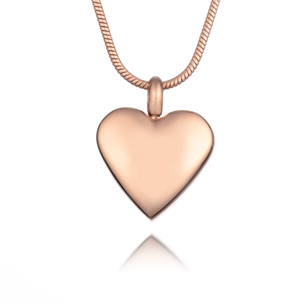 Rose Gold Fingerpritn Urn Necklace - Fingerprint Jewellery - Memorial Jewellery - Inscripture