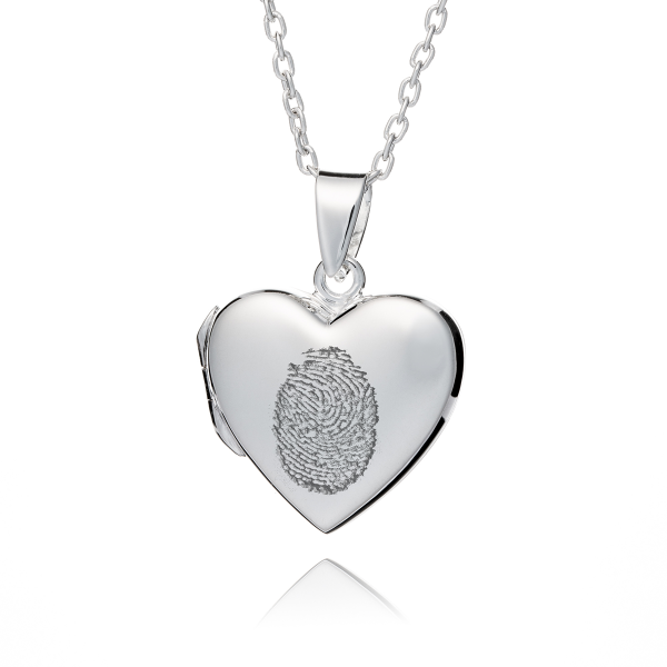 Sterling Silver Fingerprint Locket - Fingerprint Jewellery - Inscripture