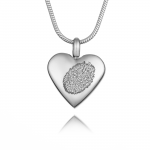 Silver Urn Fingerprint Necklace - Fingerprint Jewellery - Inscripture