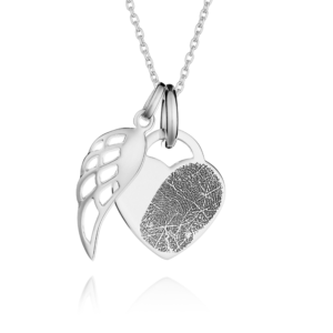 Small Angel Wing Fingerprint Necklace -Fingerprint Jewellery