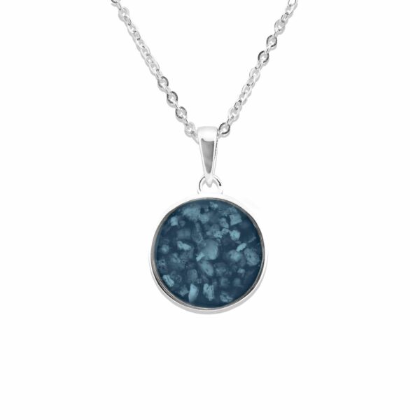 Blue - Classic Round Ashes Necklace - Ashes Jewellery