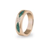 EW-R-336-Aqua_Rose Gold- Ashes Ring-Ashes Jewellery