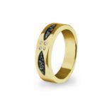 EW-R-336-Black_Gold- Ashes Ring-Ashes Jewellery