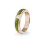 EW-R-337-Green__Rose Gold-Ashes Ring - Ashes Jewellery