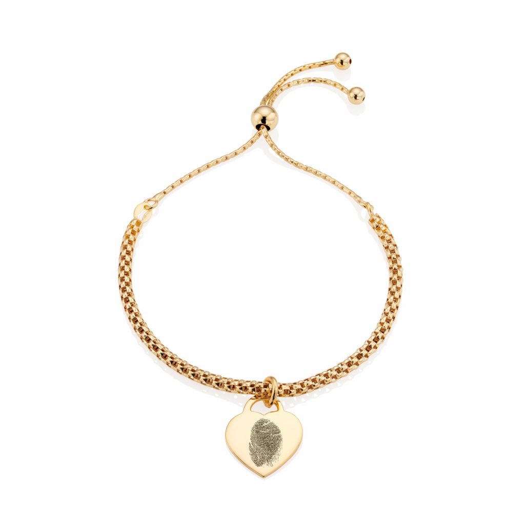 Gold Popcorn Fingerprint Bracelet - Fingerprint Jewellery