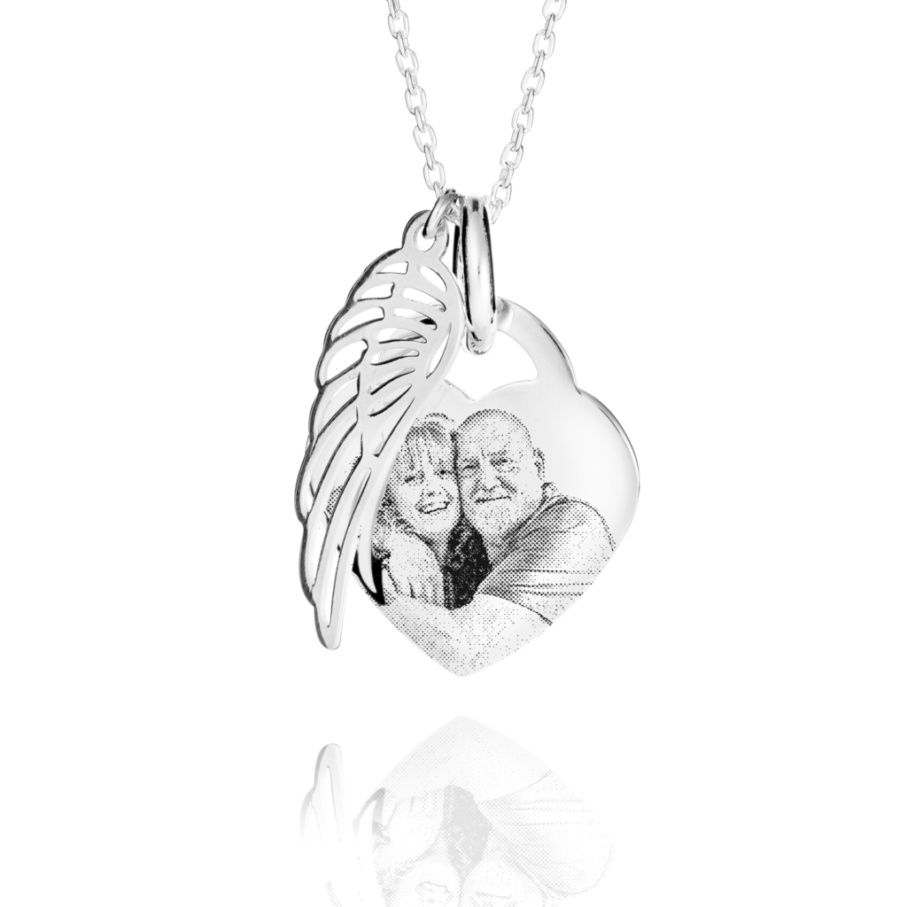 Angel Wing Photo Jewellery - Photo Jewellery - Memorial Jewellery - Inscripture