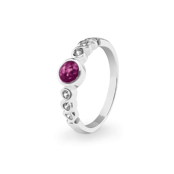 Violet Memorial Ashes Ring - Ashes into Jewellery - Inscripture