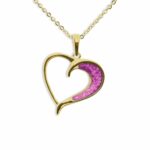 EW-P-113-Pink_Gold- Ashes Pendant - Ashes Jewellery