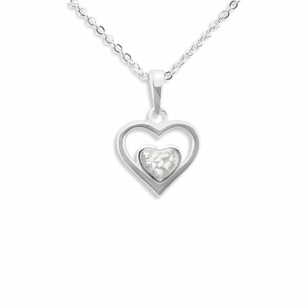 White Comfort Ashes Memorial Necklace - Ashes Jewellery