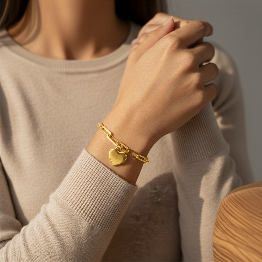 Gol Link Fingerprint Bracelet - Fingerprint Jewellery - Inscripture - Memorial Jewellery