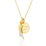 Gold Shooting Star Disc Necklace(1)_71156