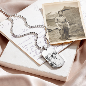 Mens Photo Dog Tag - Photo Jewellery - Memorial Jewellery - Inscripture