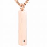 Rose Gold Diamante Ashes Necklace - Ashes Jewellery - Inscripture