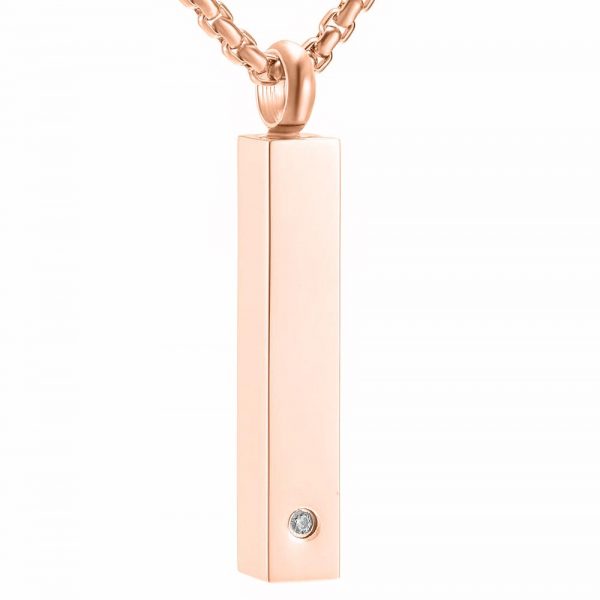Rose Gold Diamante Ashes Necklace - Ashes Jewellery - Inscripture