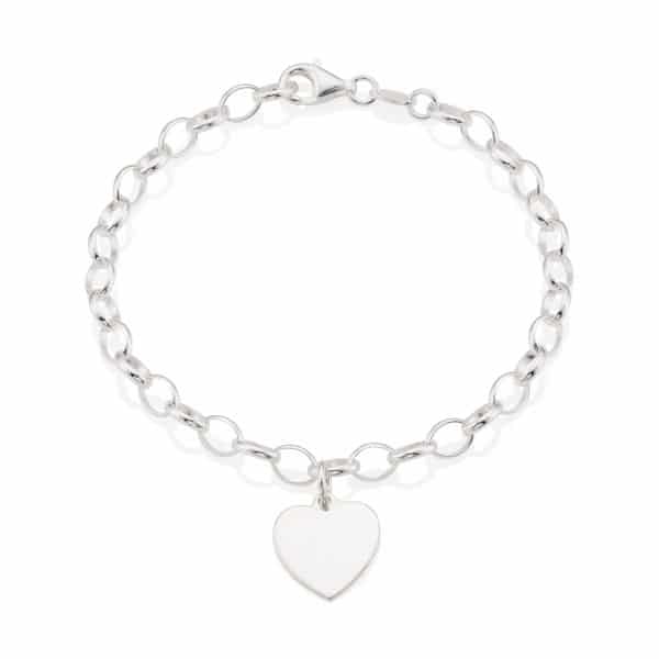 Silver Heart 2 Link Bracelet (1)