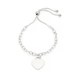 Silver Link Heart Bracelet WB