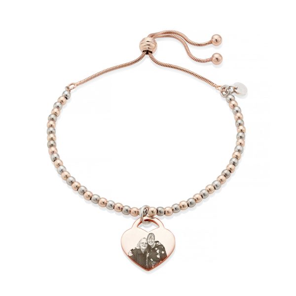 Silver & Rose Gold Photo Bracelet - Photo Jewellery