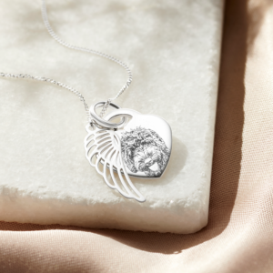 Angel Wing Photo Jewellery - Photo Jewellery - Memorial Jewellery - Inscripture