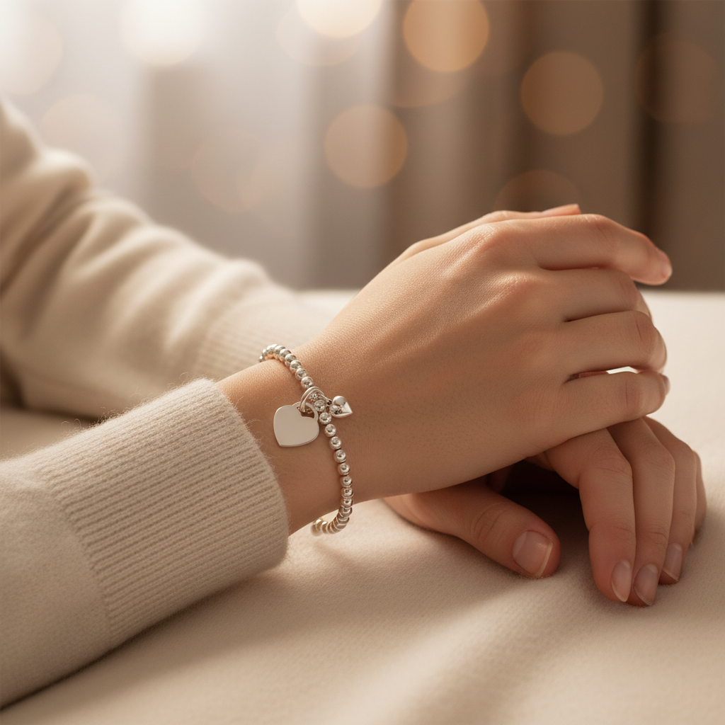 Sterling Silver Duo Photo Bracelet - Photo Jewellery - Memorial Jewellery - Inscripture