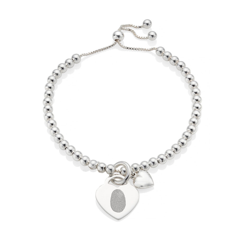 Sterling Silver Duo Fingerprint Bracelet - Fingerprint Jewellery