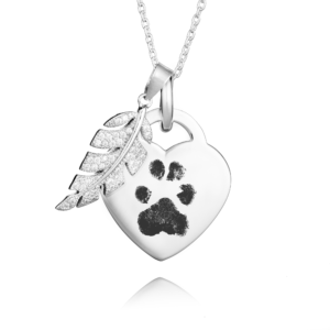 Pet Memorial Jewellery - Paw Print Jewellery - Paw Print Necklace