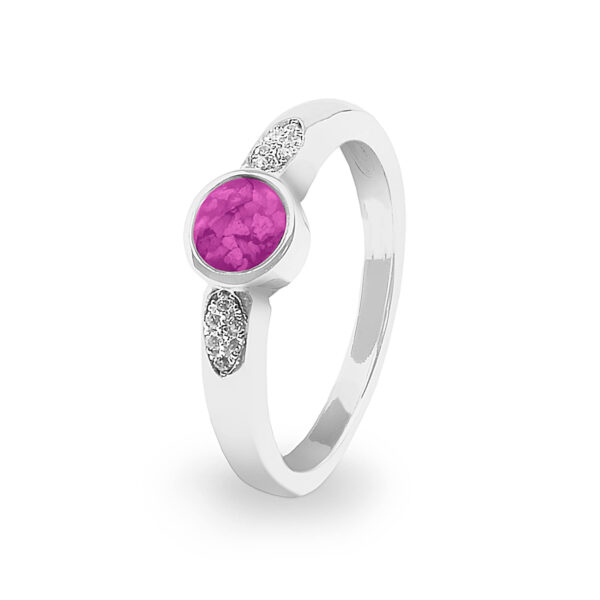 Pink Memorial Ashes Ring - Ashes Jewellery - Ashes Into Jewellery