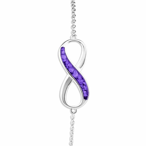Purple - Infinity Ashes Bracelet - Ashes Jewellery